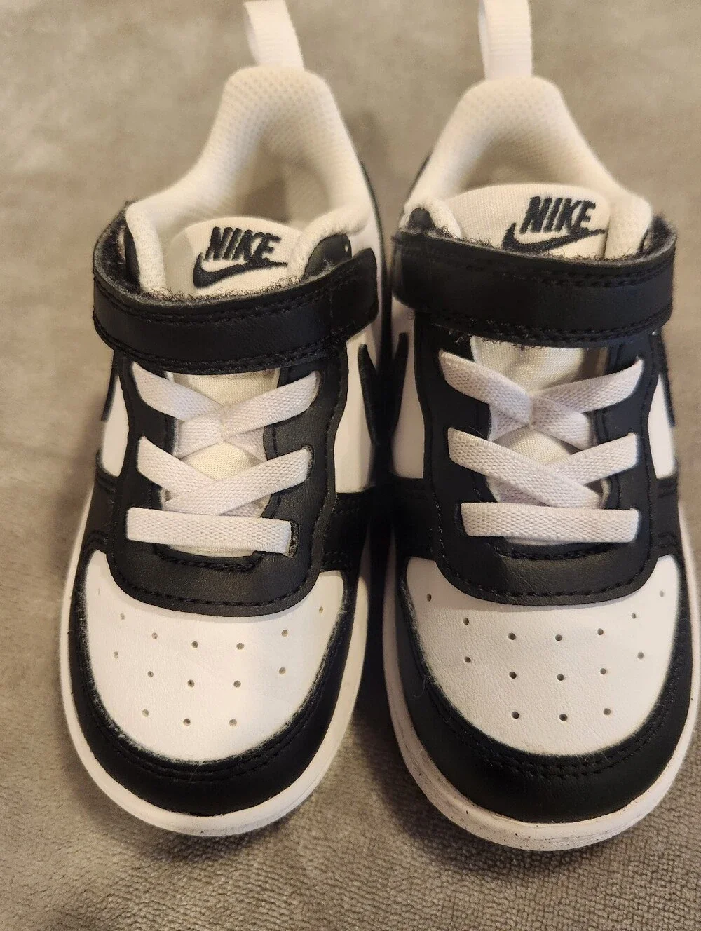 Kids Nike Court Borough Low Recraft Panda Sneakwrs, Size 8C
